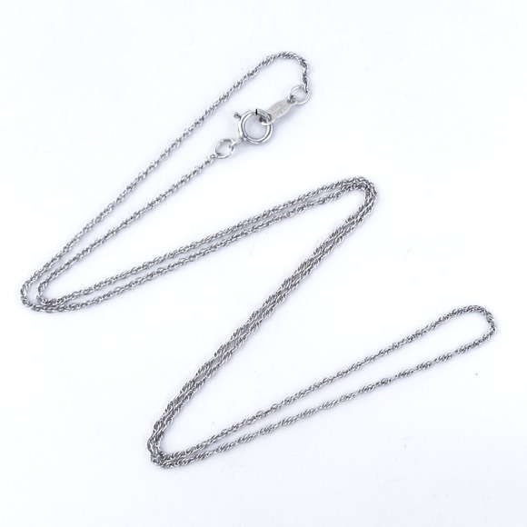 Vintage Sterling Silver 925 0.8mm Cable Chain Necklace 18" - Picture 1 of 3